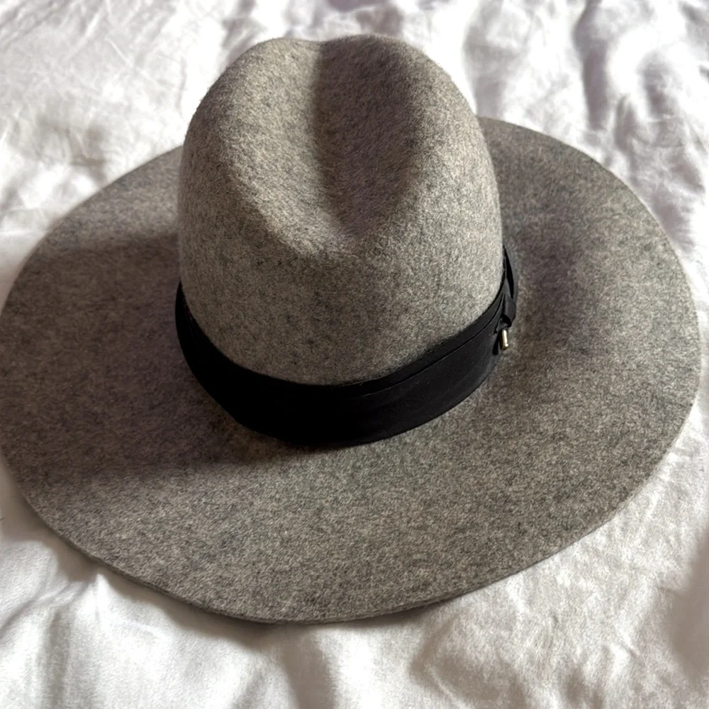 Gray Wool Fedora Hat
